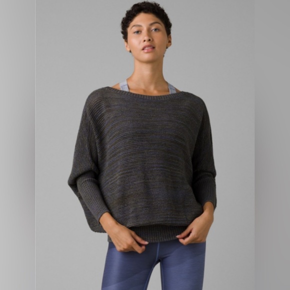 Prana Coronet Sweater, Dark Gray M #466 - Picture 1 of 14